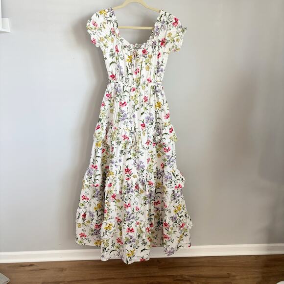 Meadows Bacopa Maxi Dress 2 White Floral NEW - Picture 2 of 9